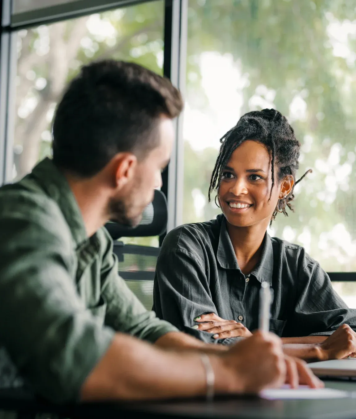 A ThirdWave Benefits advisor meeting with a client